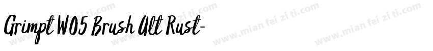 Grimpt W05 Brush Alt Rust字体转换
